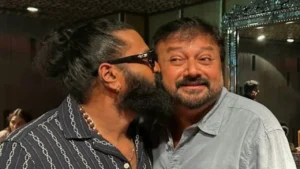 Pic: Kantara Chapter 1 stars Rishab Shetty and Jayaram reunite, share a kiss moment