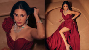 Amyra Dastur |  మెరూన్ డ్రెస్‌లో కుర్ర‌కారుకు పిచ్చెక్కిస్తున్న‌ అమైరా ద‌స్తూర్