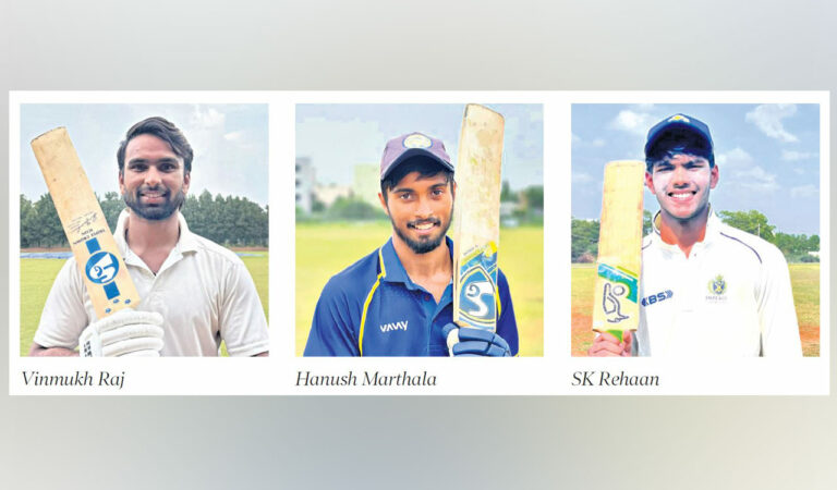 M Dhanush, Sk Rehaan and Vinmukh Raj score centuries in HCA league post thumbnail image