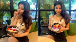 Iswarya Menon | ఫ్రూట్ స‌లాడ్ తింటూ వ‌య్యారాలు పోతున్న ఐశ్వర్య మీనన్