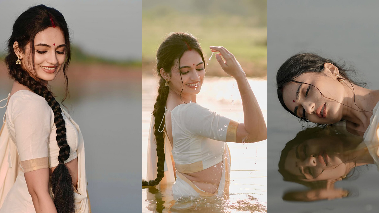 Rishika Naik in Saree Photos