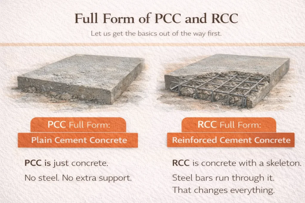 PCC vs RCC: Full Form, Meaning, Mix Ratio & Key Differences Explained