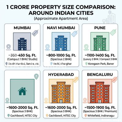 ₹1 Crore Property Value in 2026 – Which City Gives Maximum Space?