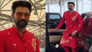 Bellamkonda Sai Sreenivas jets off to marry Kavya Reddy in Tirupati, groom-to-be looks regal in red attire; Video