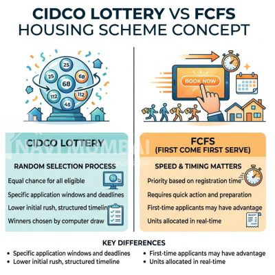 CIDCO Housing 2026 Lottery vs FCFS – Which Gives Better Chance to Buy Flat in Navi Mumbai?