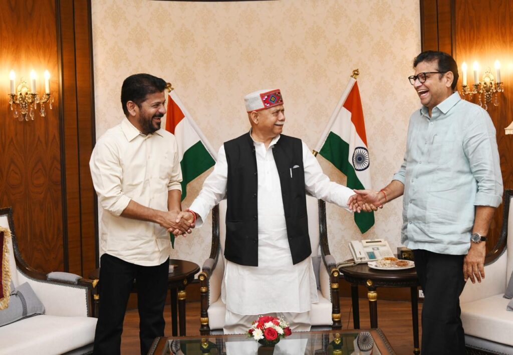 గ‌వ‌ర్న‌ర్ ను క‌లిసిన సీఎం రేవంత్ రెడ్డి