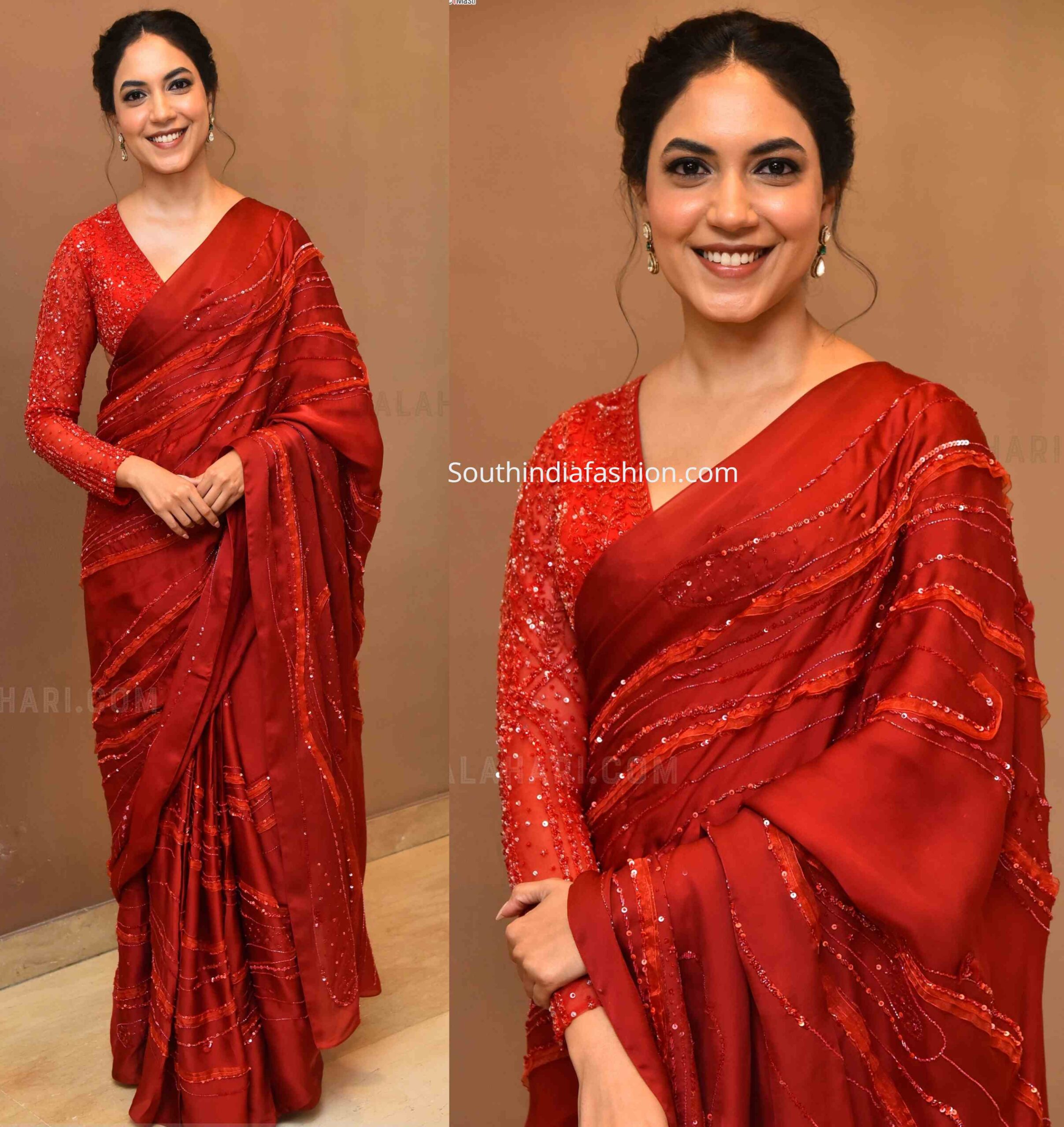Ritu Varma Radiates Elegance in a Red Satin Saree at Majaka Trailer Launch post thumbnail image